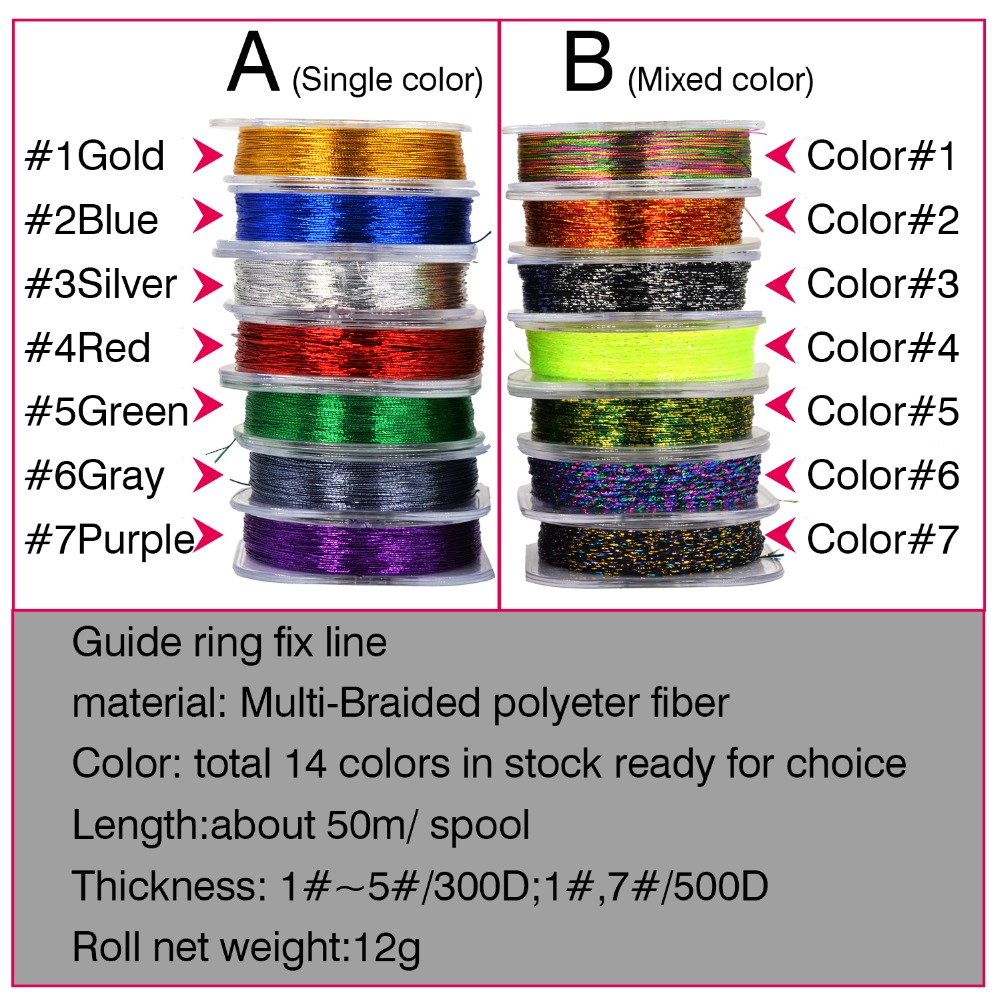 MNFT 7Pcs Rod Building Wrappin - Saltwater Line 评论和价格