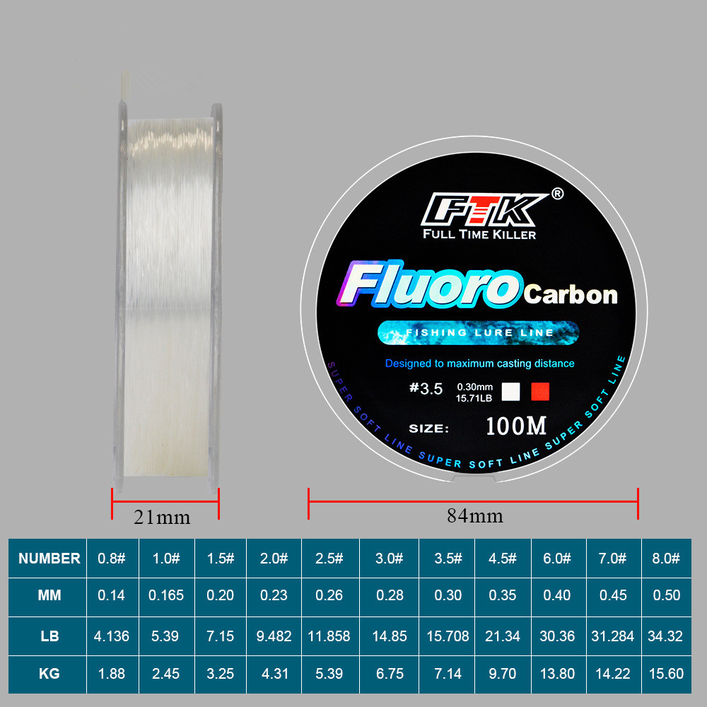 100m fluorocarbon bait fishing - Fluorocarbon Line 评论和价格