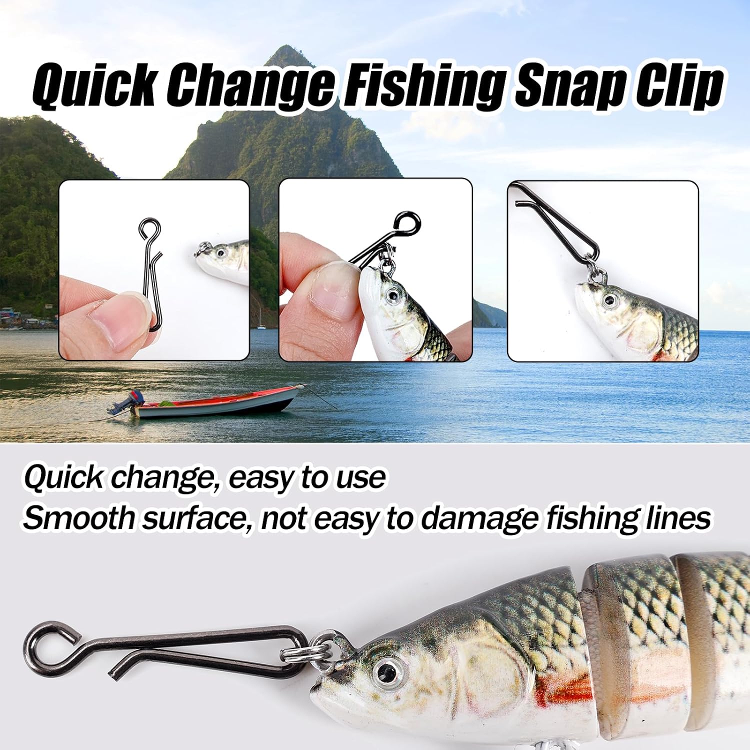 100Pcs Stainless Steel Fishing - Monofilament Line 评论和价格