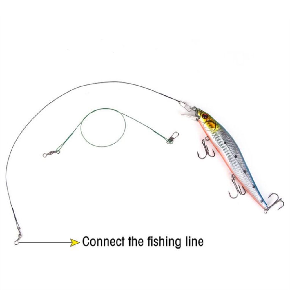 10pcs/lot Anti Bite Steel Fish - Leader Line 评论和价格