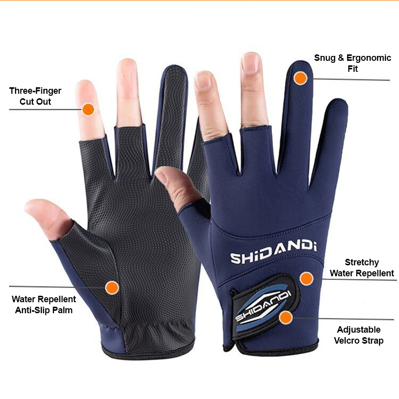 Fishing Gloves Men Three Finge - Saltwater Line 评论和价格