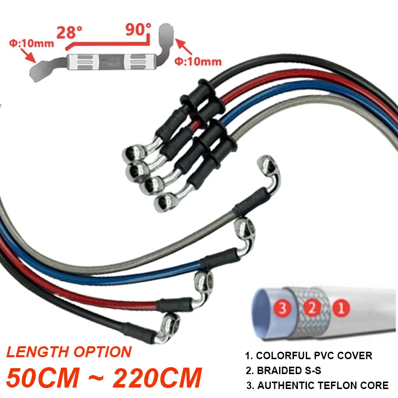 2X 10mm 28-90 Degree Motorcycl - Braided Line 评论和价格