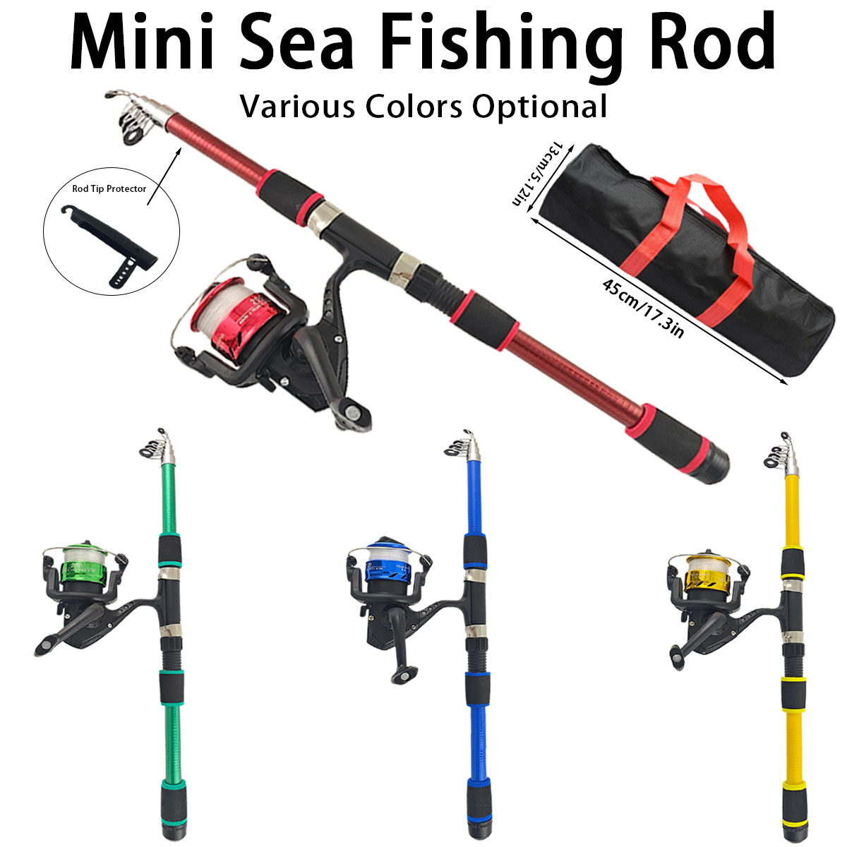Mini Telescopic Sea Fishing Ro - Saltwater Line 评论和价格