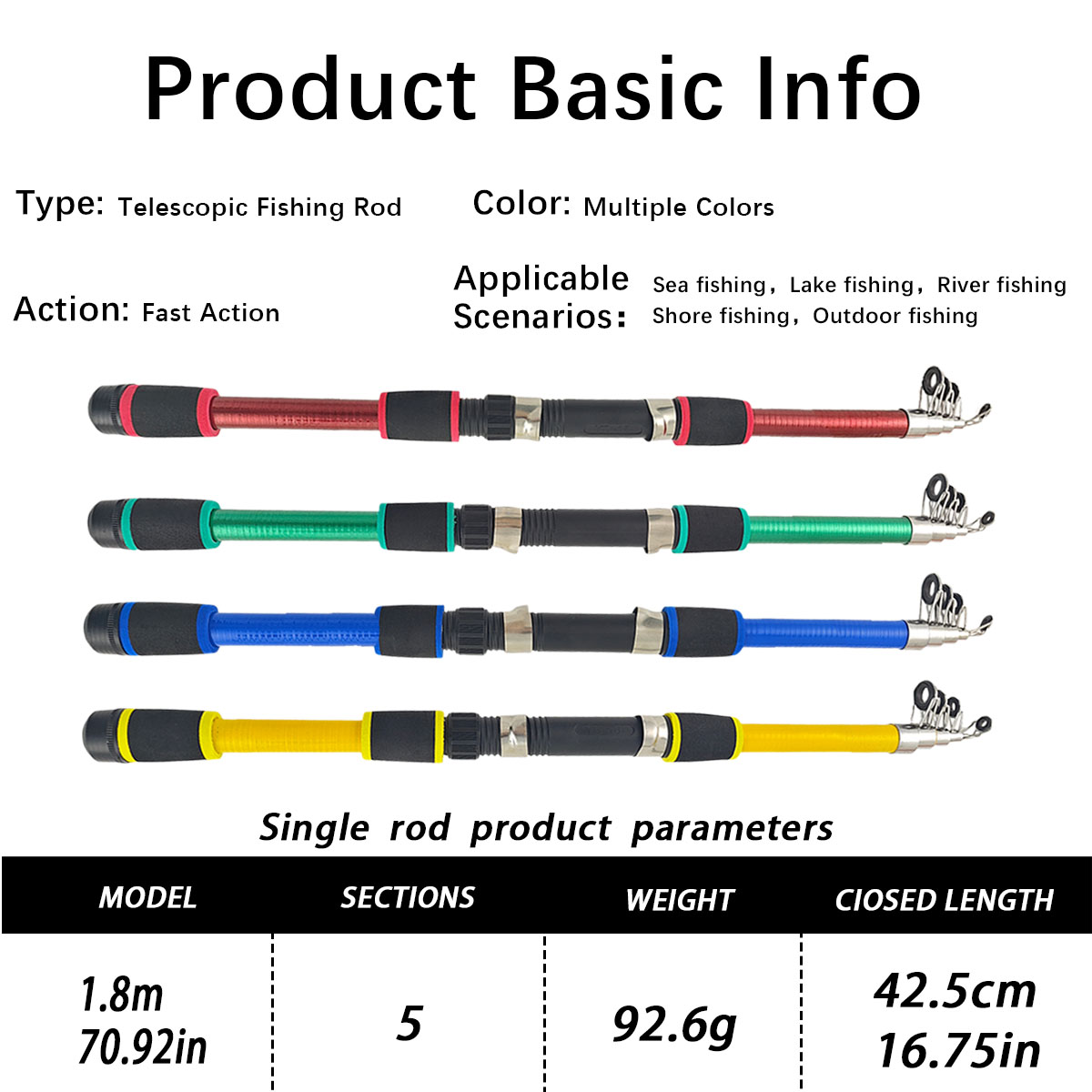 Mini Telescopic Sea Fishing Ro - Saltwater Line 评论和价格