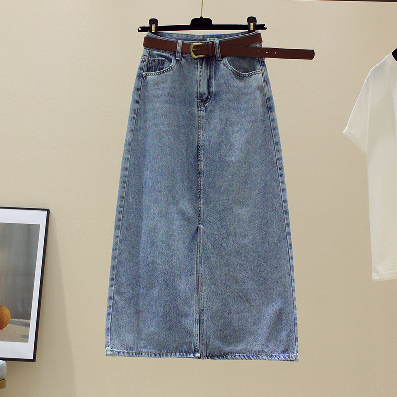 Sexy Wrap Buttocks Denim Skirt - Fly Line 评论和价格