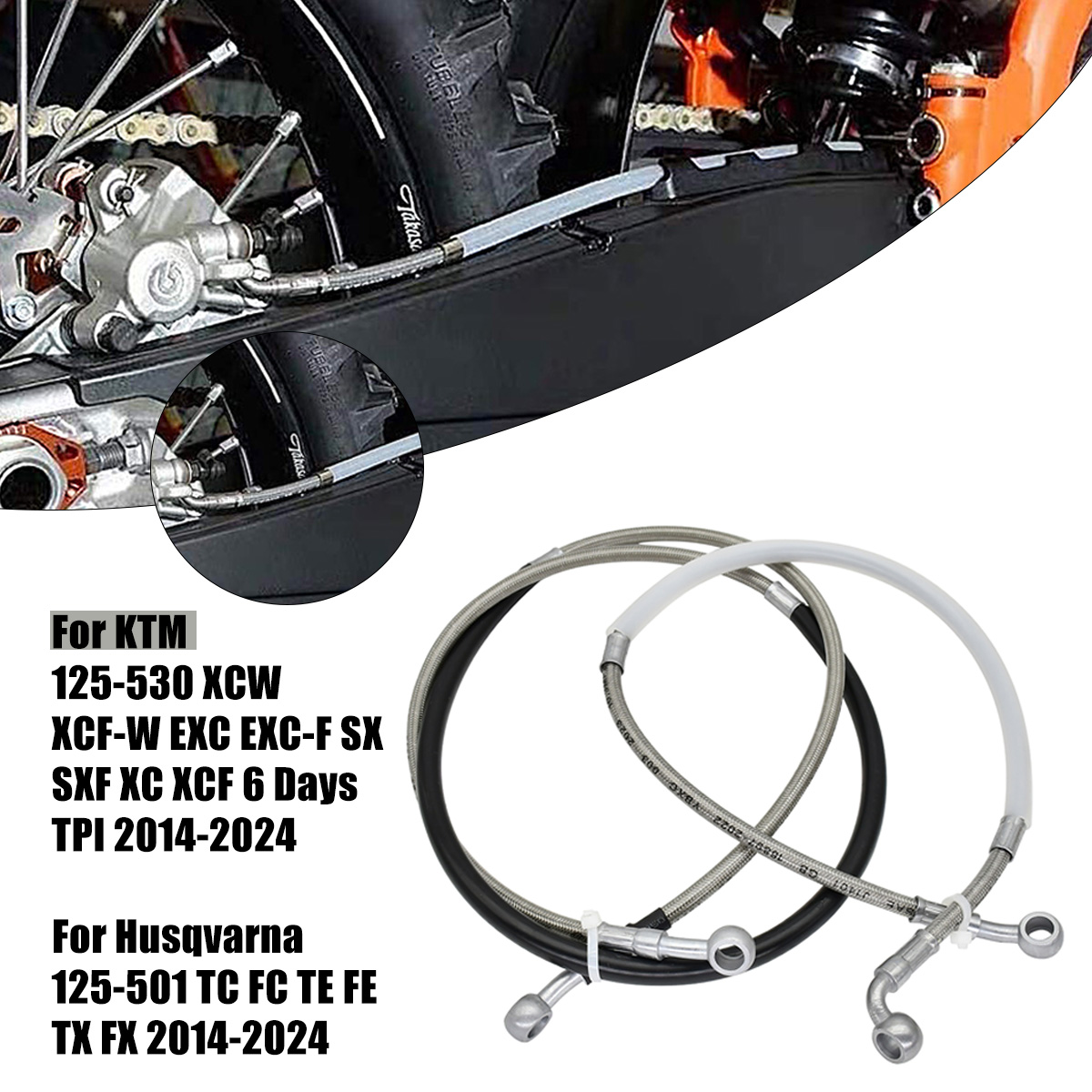 Front Rear Hydraulic Brake Lin - Braided Line 评论和价格