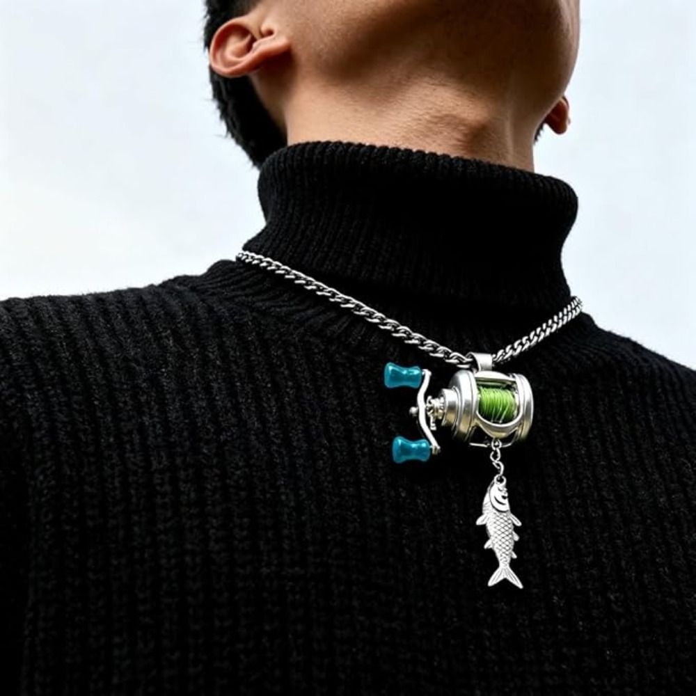 Mini Fishing Reel Necklace Fis - Fishing Line Spool 评论和价格