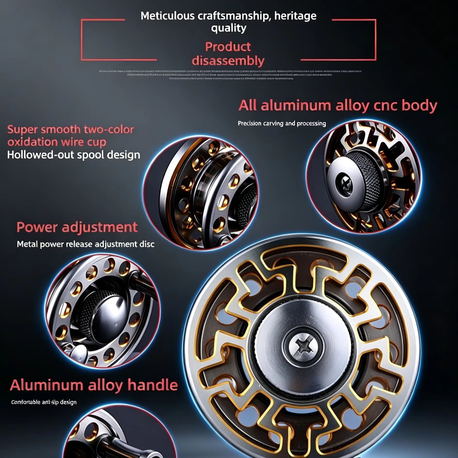All Aluminum CNC Fly Fishing R - Ice Fishing Line 评论和价格
