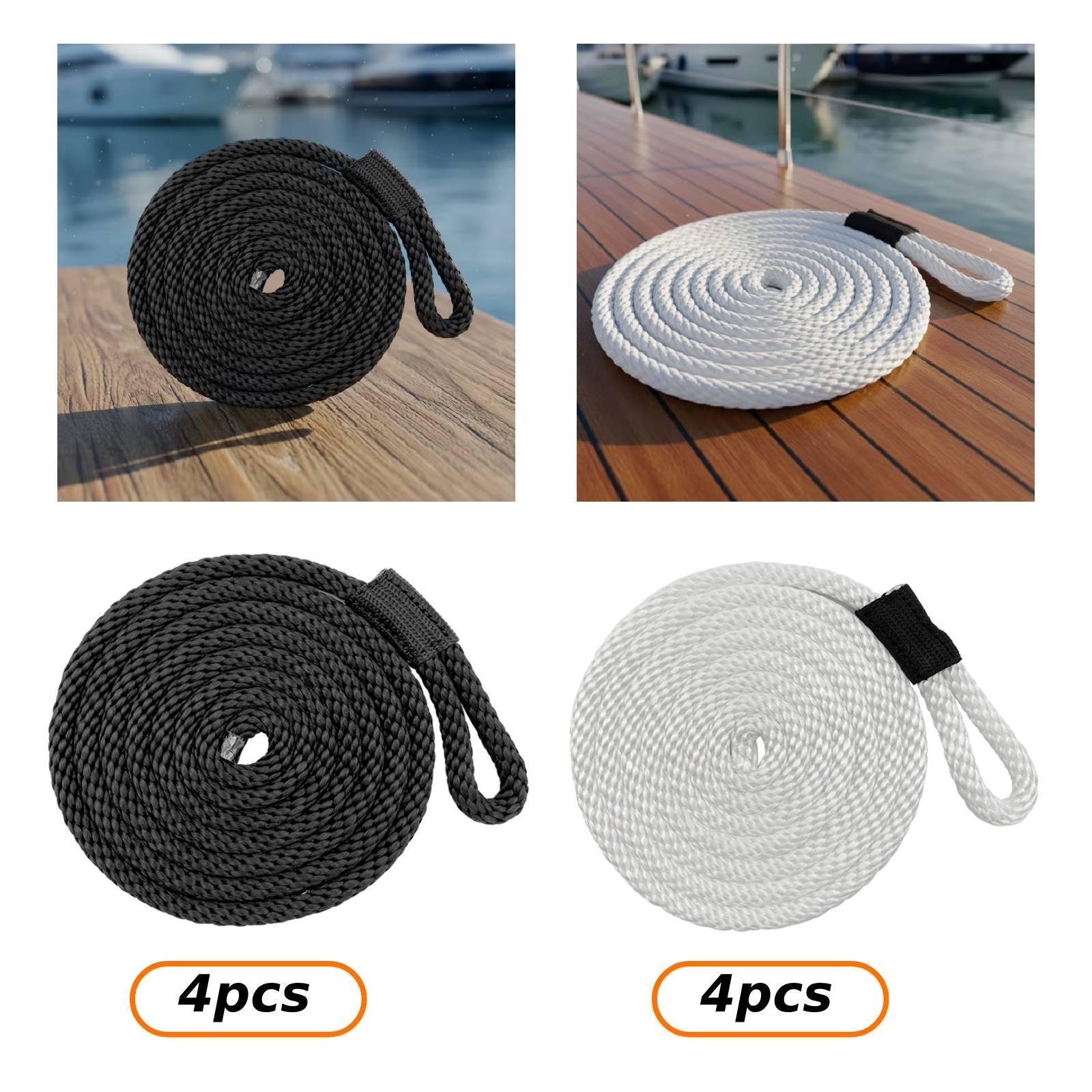 4 Pieces Docklines Mooring Rop - Braided Line 评论和价格
